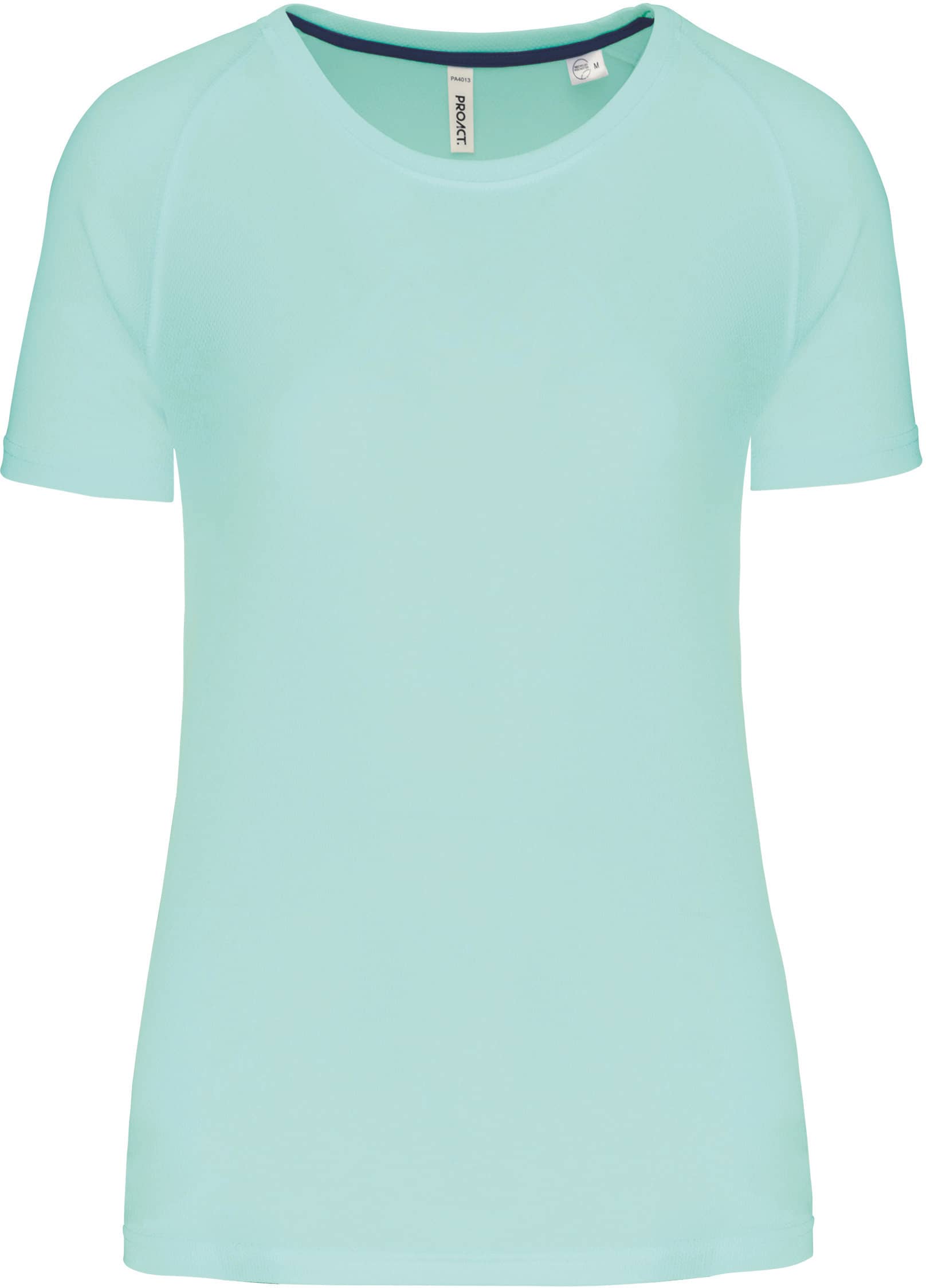 Damen-Sportshirt aus Recyclingmaterial mit Rundhalsausschnitt