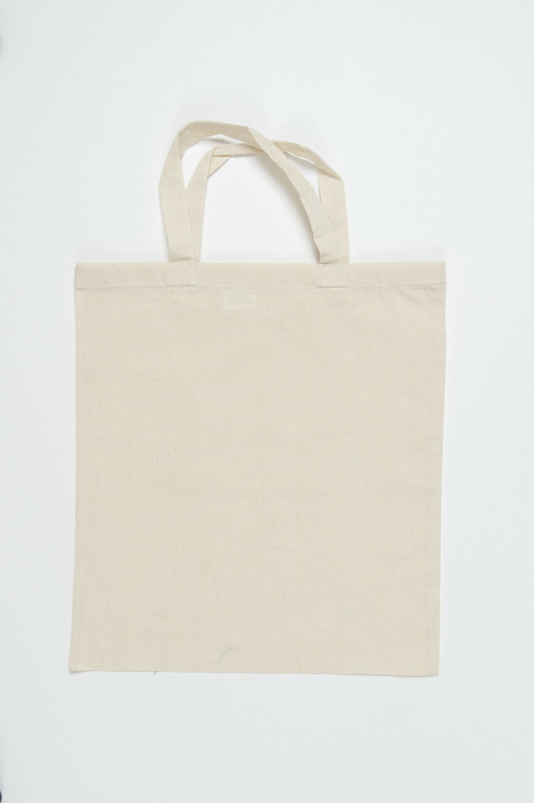 Cotton Bag Natural Short Handles