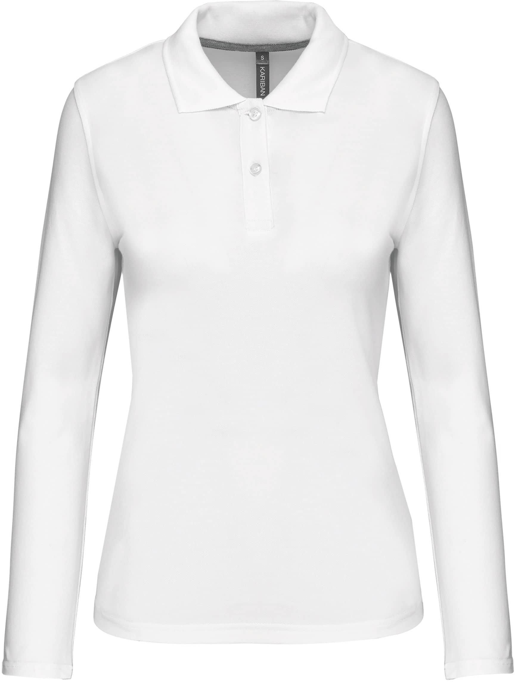 Damen Piqué Poloshirt Langarm