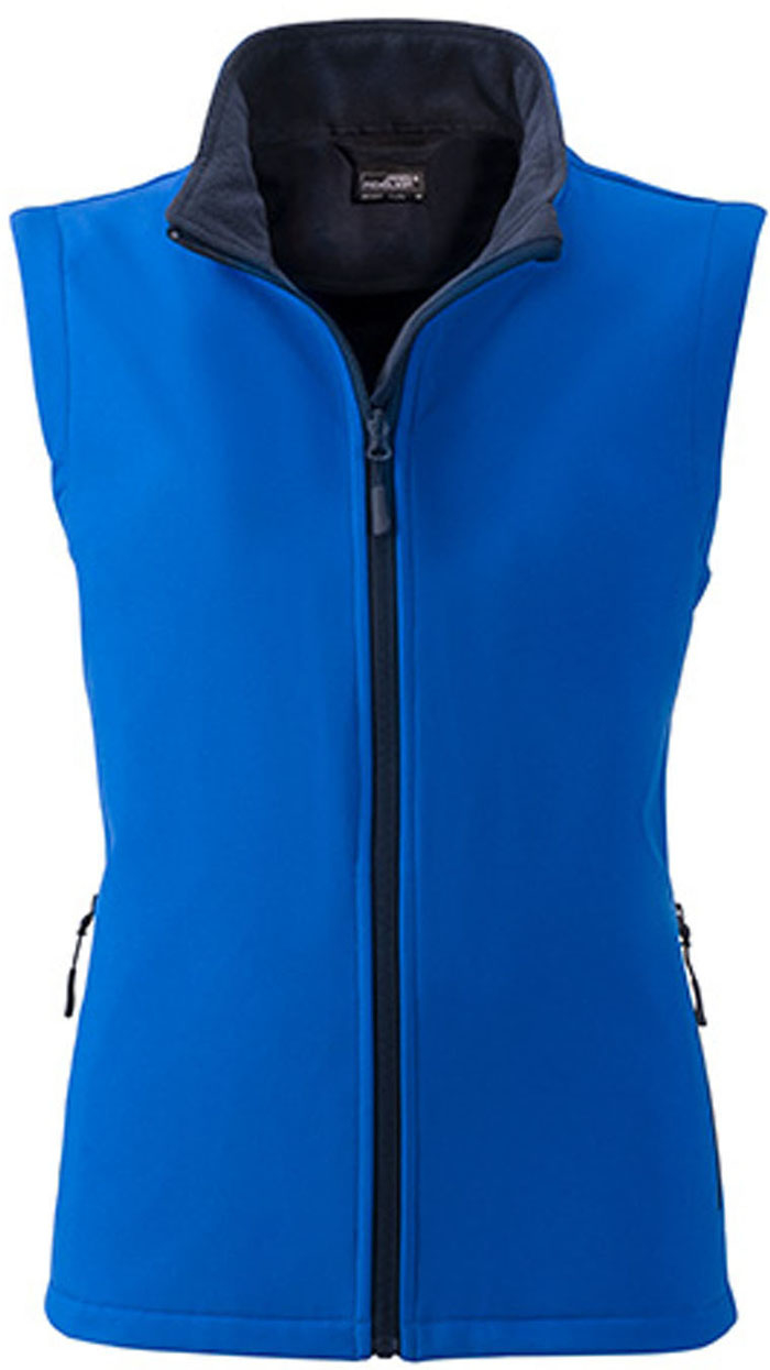 Atmungsaktive Damen-Softshellweste mit Kinnschutz