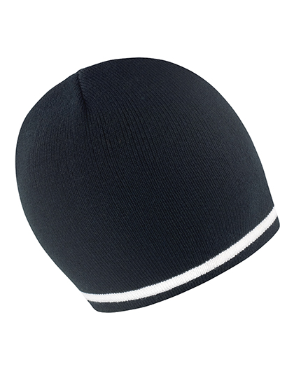 Beanie mit Kontraststreifen