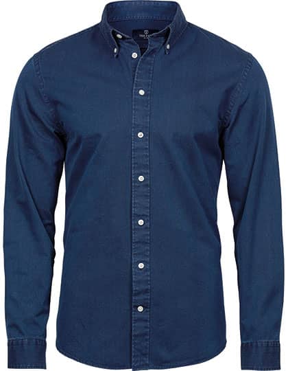 Tailliertes Herren-Twillhemd mit Button-Down-Kragen