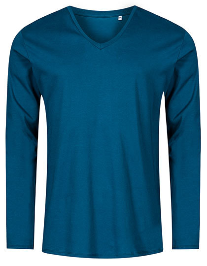 Herren-Longsleeve mit V-Ausschnitt