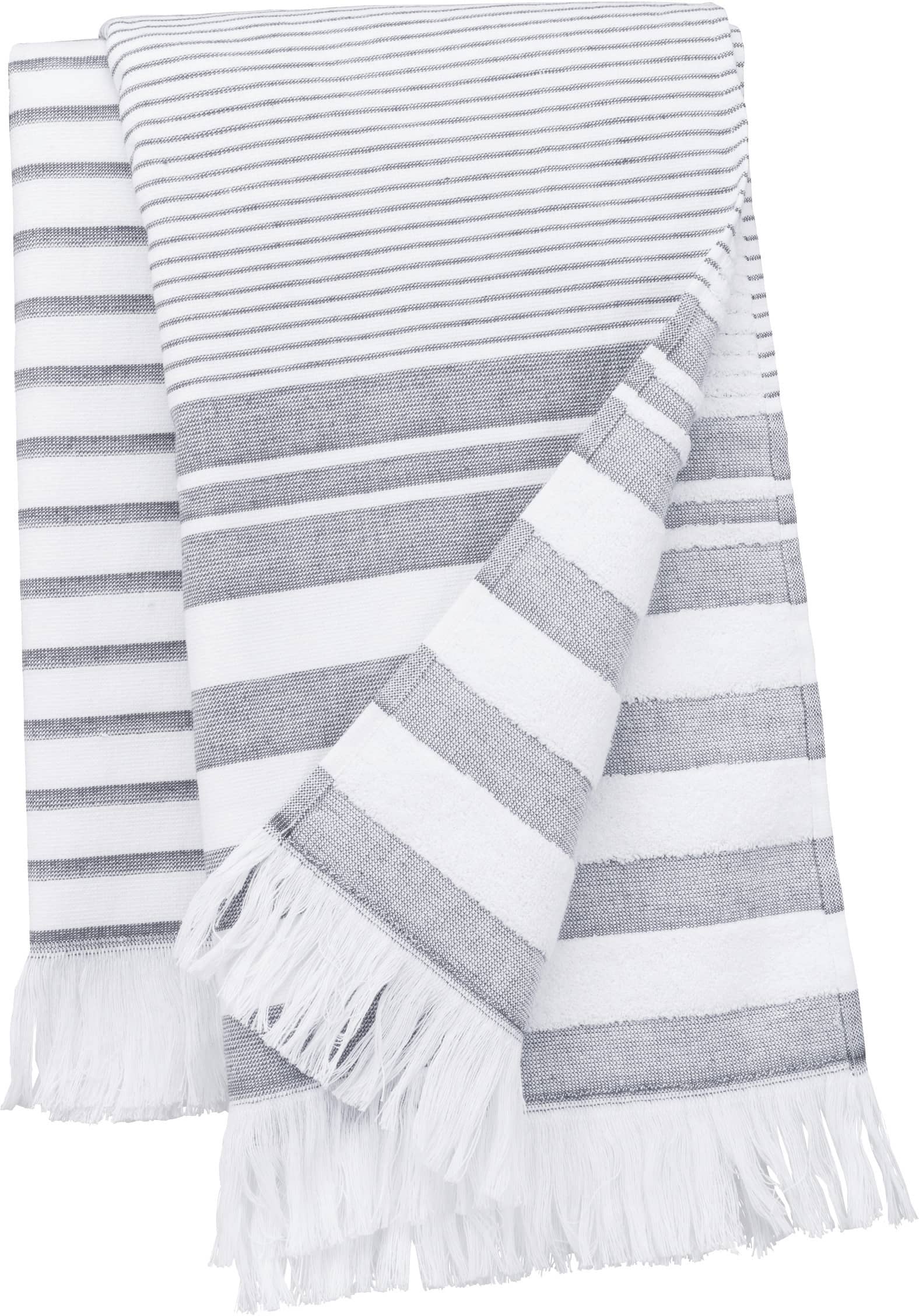 Gestreiftes Fouta-Tuch mit Fransen