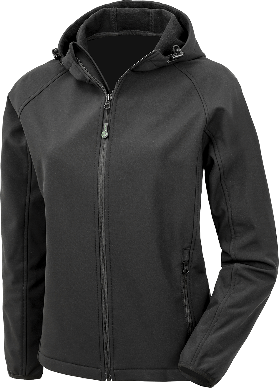 Women´s Recycled 3-Layer Printable Hooded Softshell Jacket