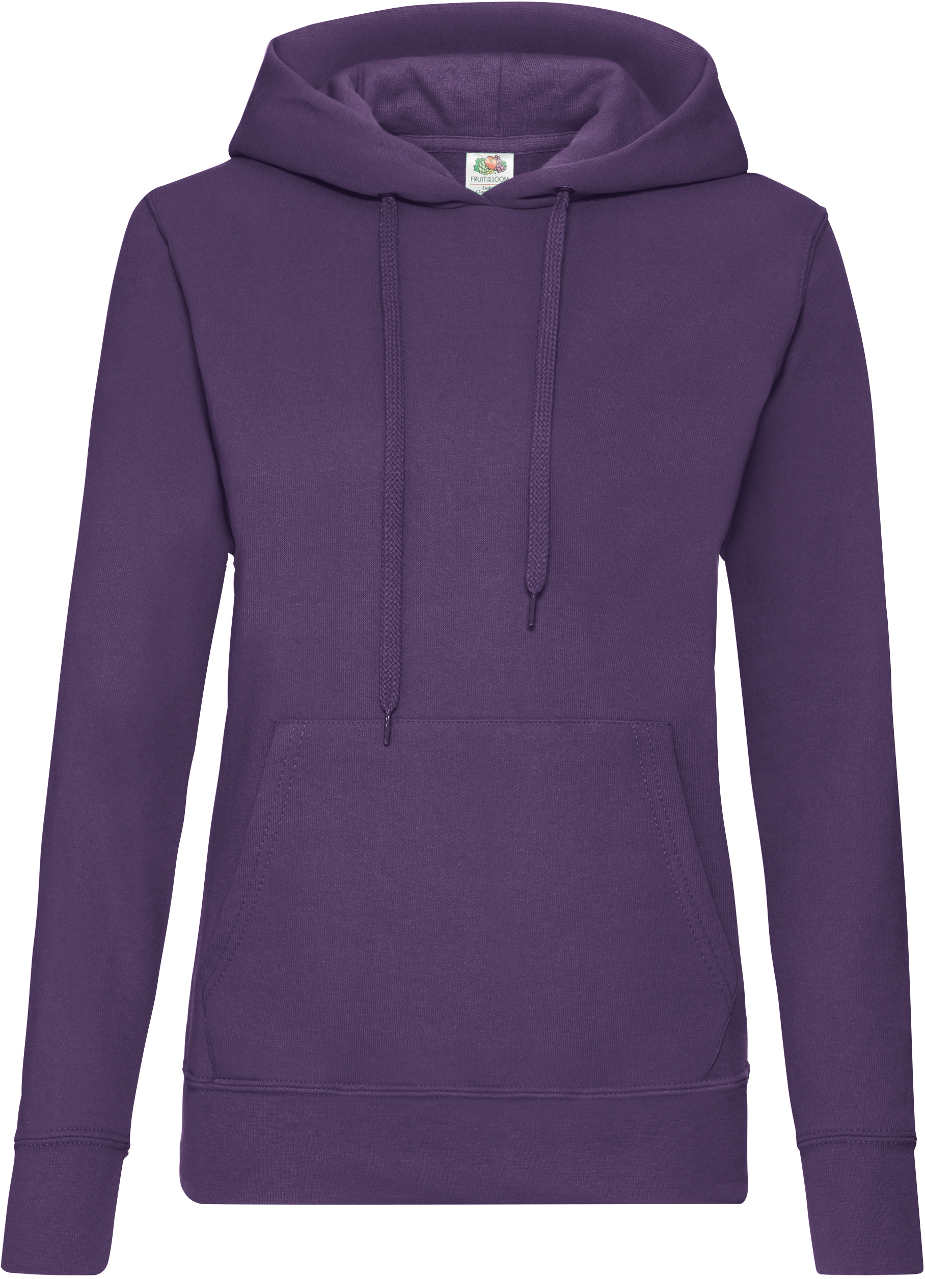 Flauschiger klassischer Damen-Hoodie mit Kängurutasche