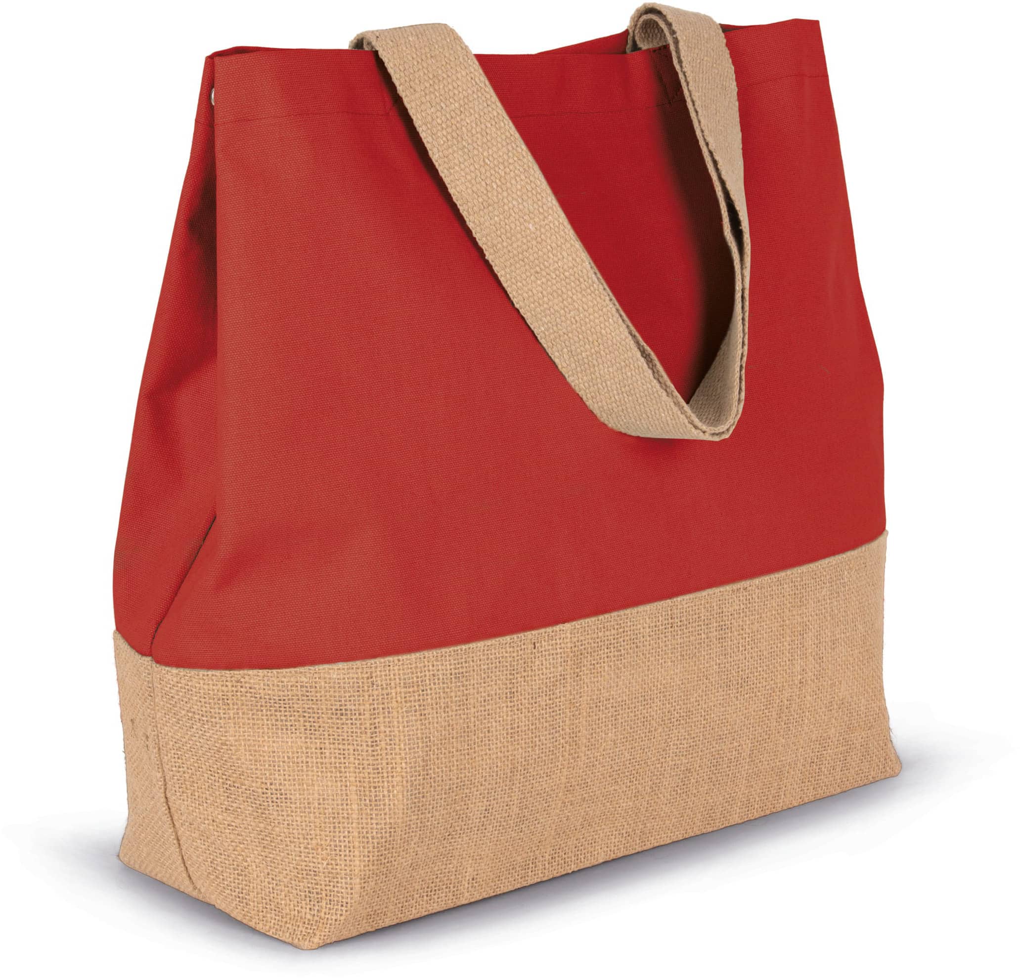 Baumwolltuch-Jute-Shoppingtasche - zweifarbig