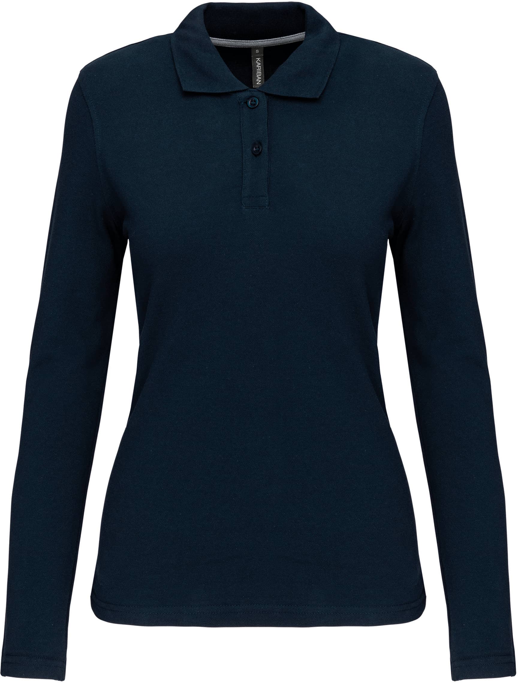 Damen Piqué Poloshirt Langarm