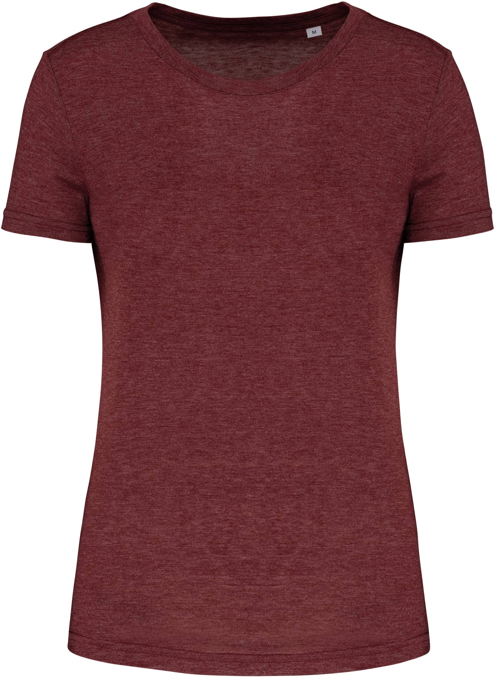 Damen-Triblend-Sportshirt mit Rundhalsausschnitt