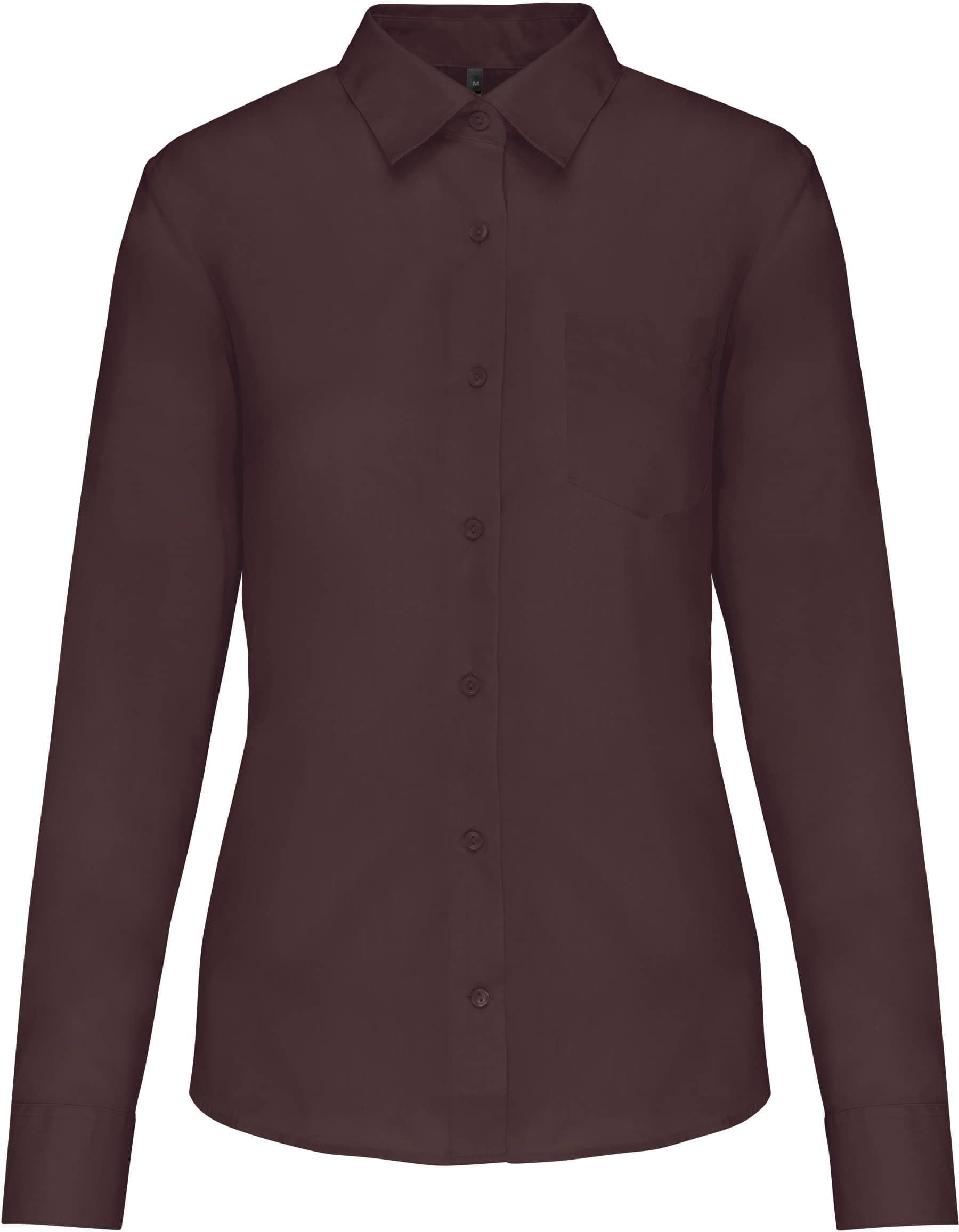 Popeline-Hemd Baumwollpolyester pflegeleicht für Damen