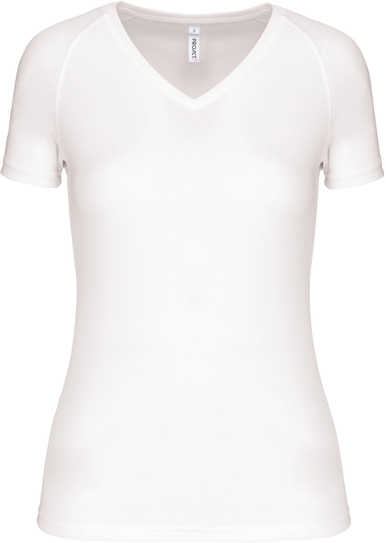 Damen Kurzarm-Sportshirt mit V-Ausschnitt