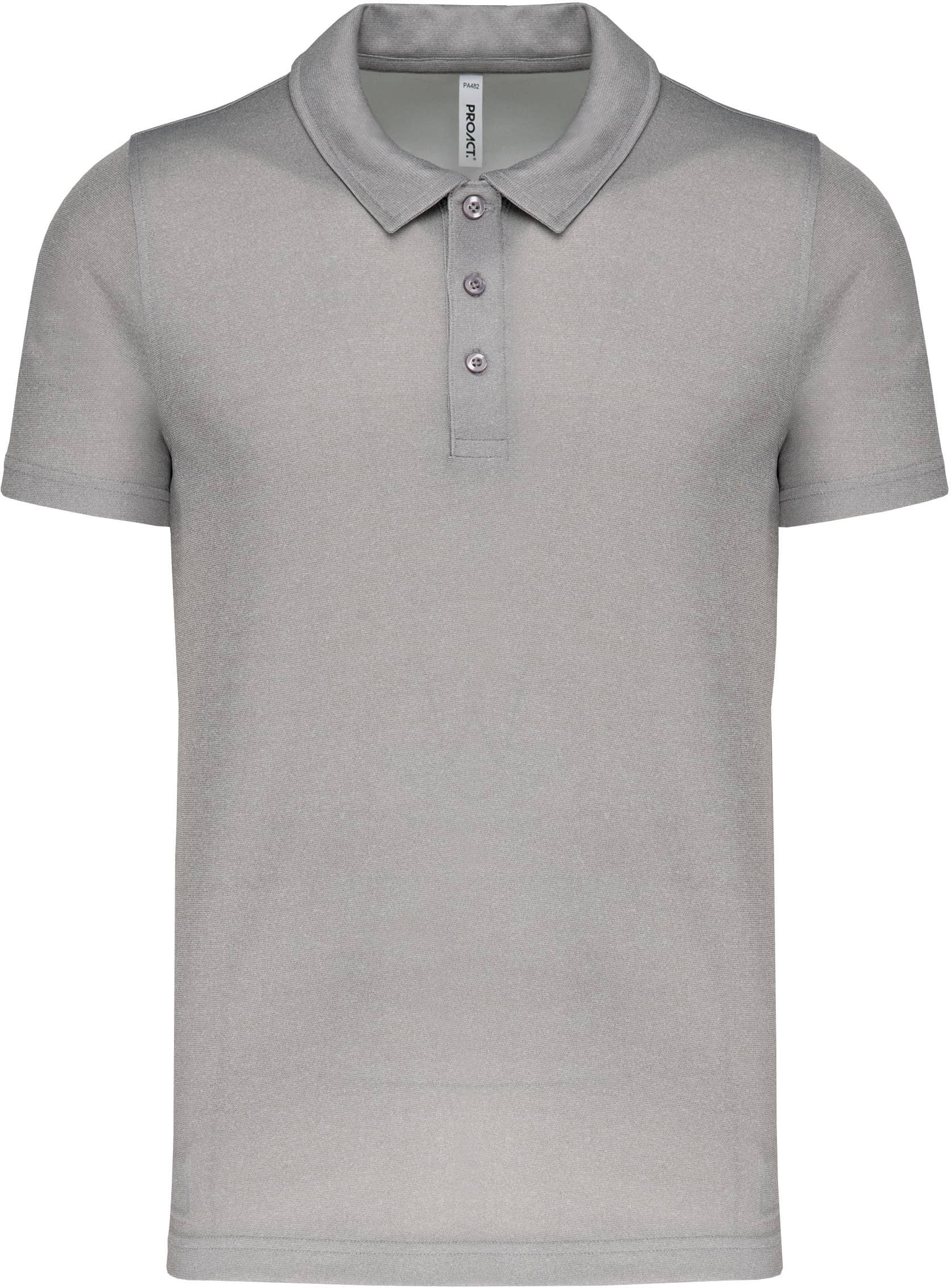 Herren Sport Funktions-Poloshirt - Grey Melange