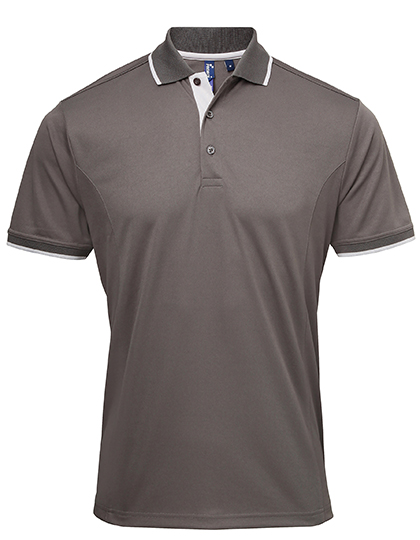 Feuchtigkeitsregulierendes "Coolchecker" Herren Kontrast-Poloshirt
