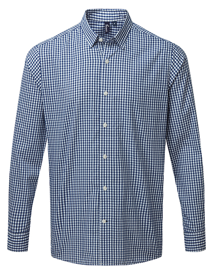 Pflegeleichtes kariertes Herrenhemd "Maxton" mit Button-Down-Kragen