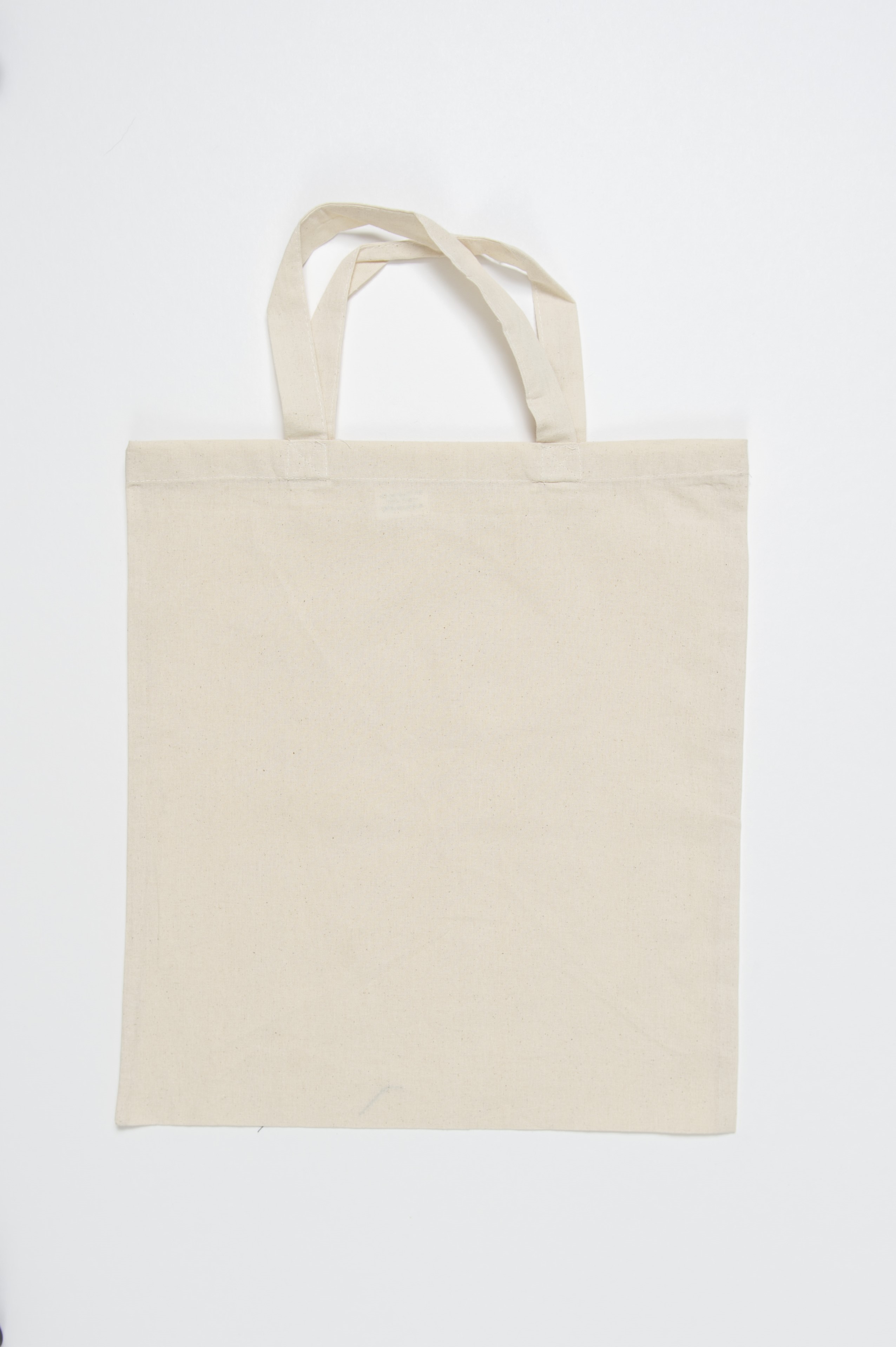 Cotton Bag Natural Short Handles