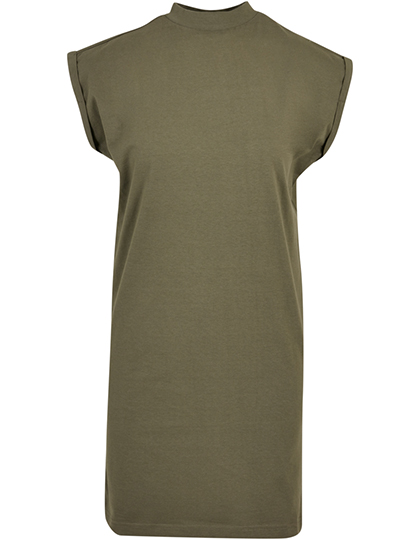 Modisches Kleid mit überschnittenen Schultern