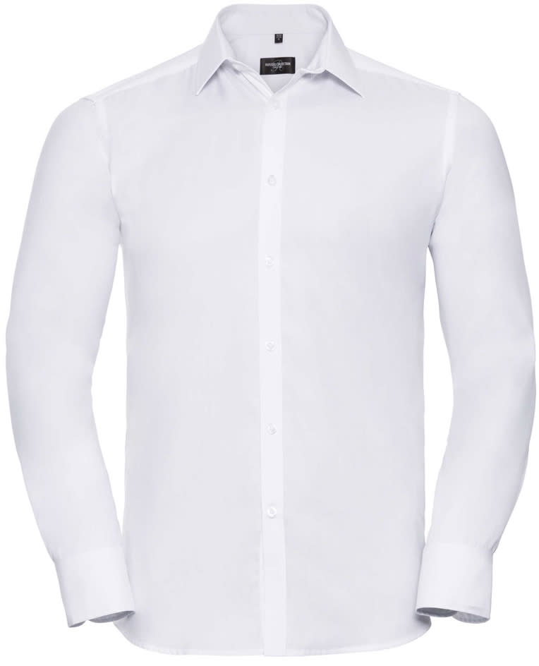 Men's Long Sleeve Tailored Herringbone Shirt