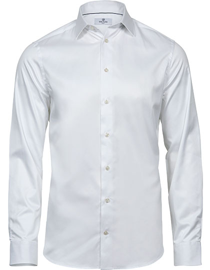 Premium Slim Fit-Herrenhemd mit leichtem Haifischkragen