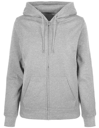 Kuscheliger Basic Damen-Zip-Hoodie mit Kängurutasche