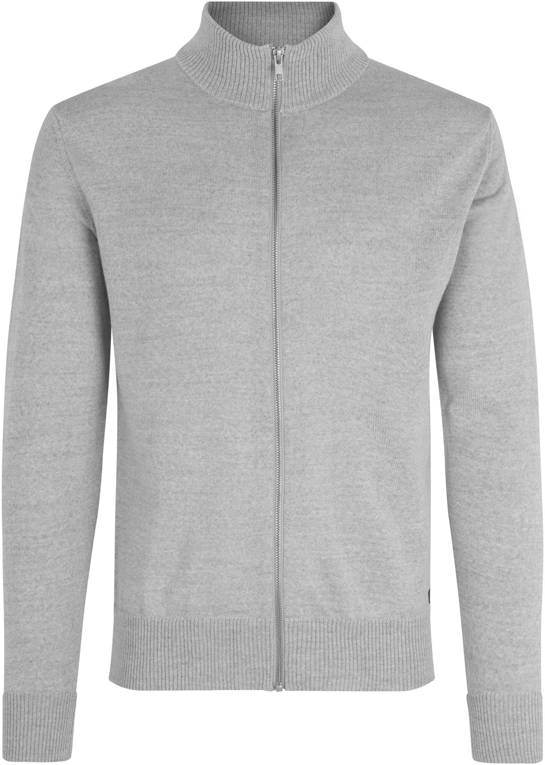 Seven Seas elegante Herren Strickjacke mit Reißverschluss