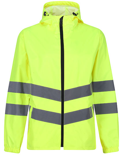 Leichte wasserdichte atmungsaktive Unisex High-Vis-Jacke
