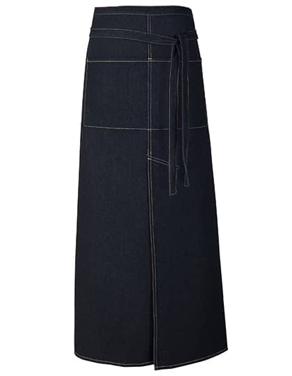 Jeans Bistro Apron With Split and Pocket