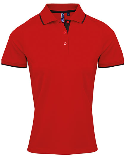 Feuchtigkeitsregulierendes Damen "Coolchecker" Kontrast-Poloshirt