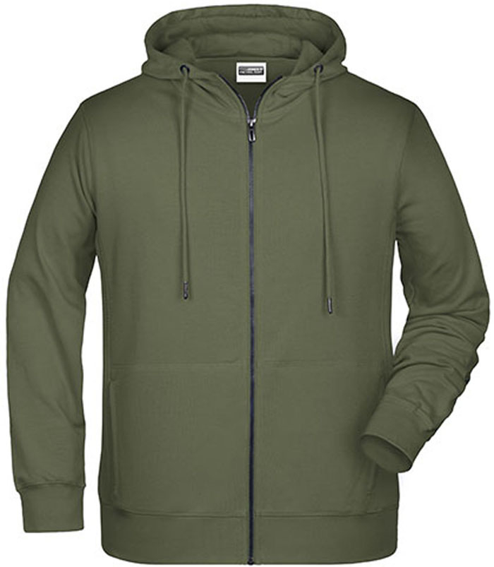 Leichter Herren Bio-Zip-Hoodie