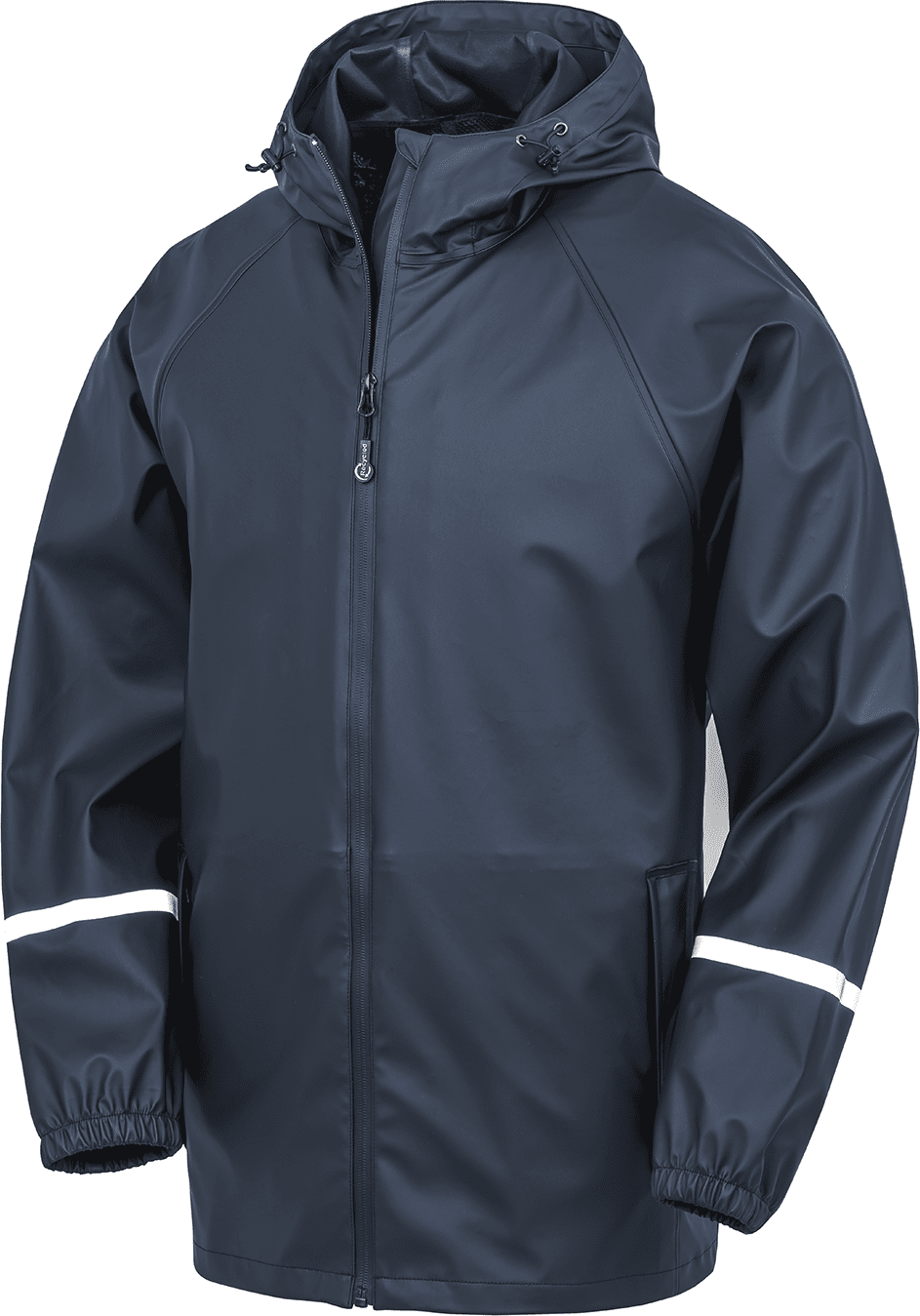 Prism PU Waterproof Jacket with Reflective Bands & Recycled Backing