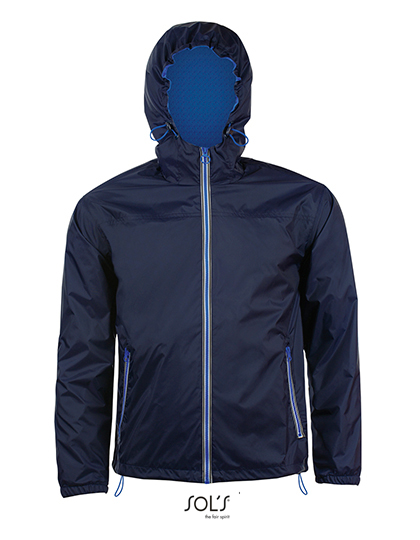 Unisex Windbreaker "Skate" mit Reißverschluss in Kontrastfarbe
