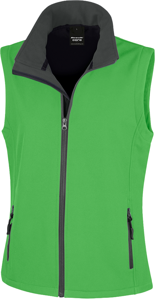 Women´s Printable Softshell Bodywarmer with Recycled Fleece Inner