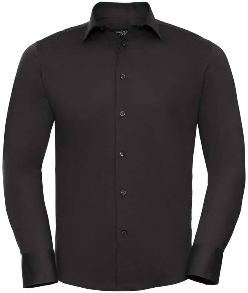 Men's Long Sleeve Fitted Stretch Shirt