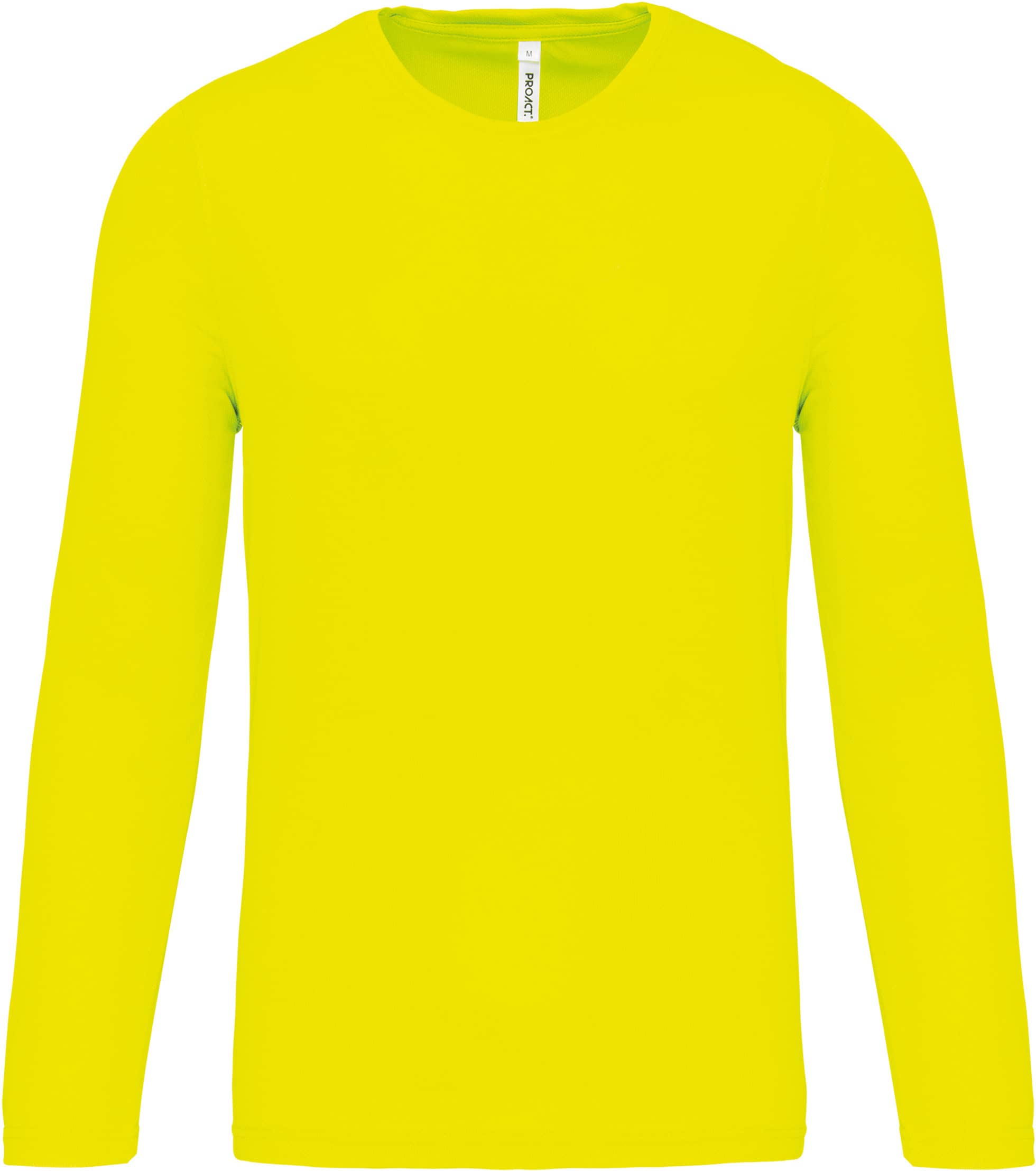 Herren Basic Sport Funktionsshirt Langarm - Fluorescent