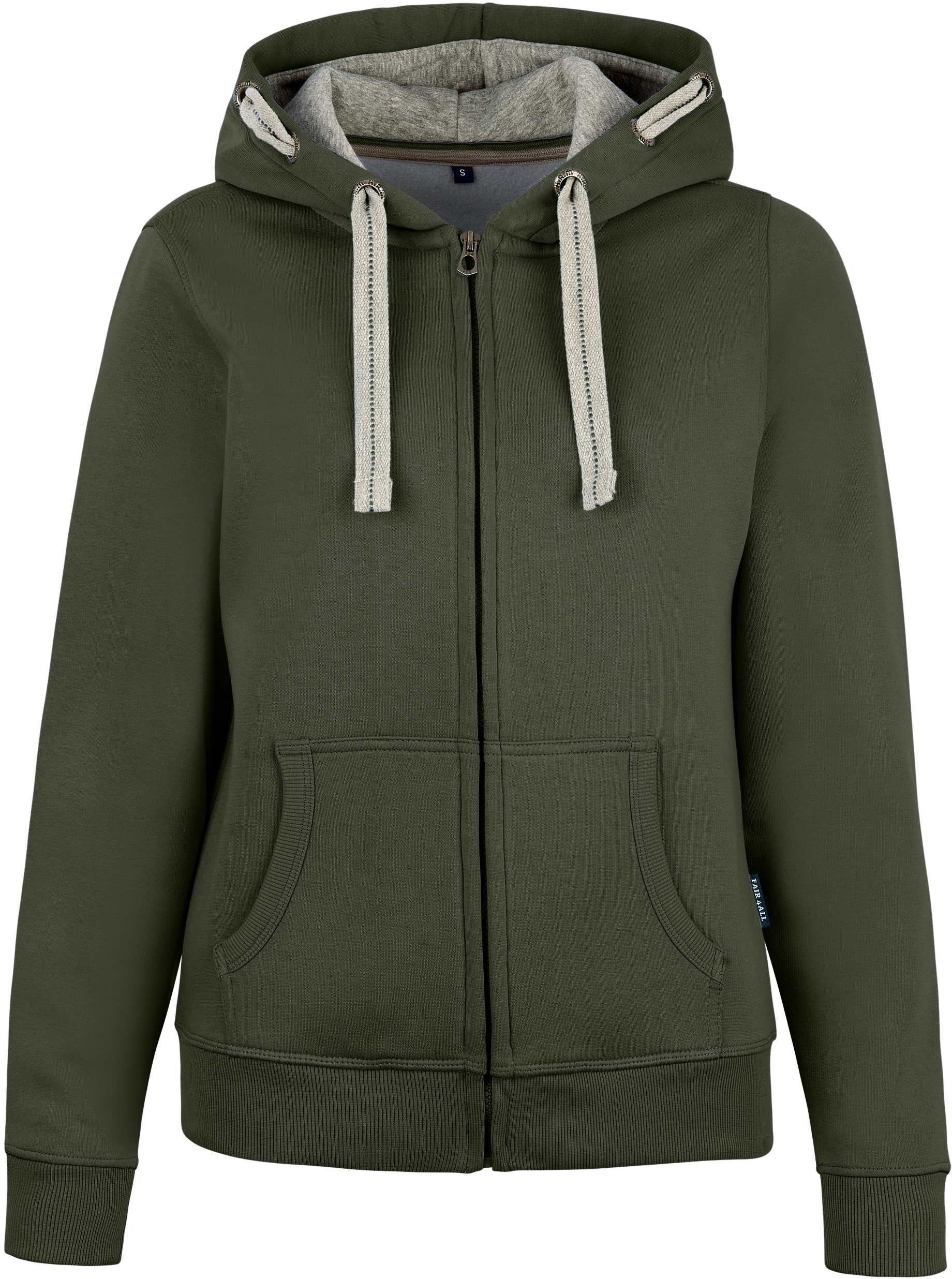 Weicher leicht taillierter Damen-Zip-Hoodie
