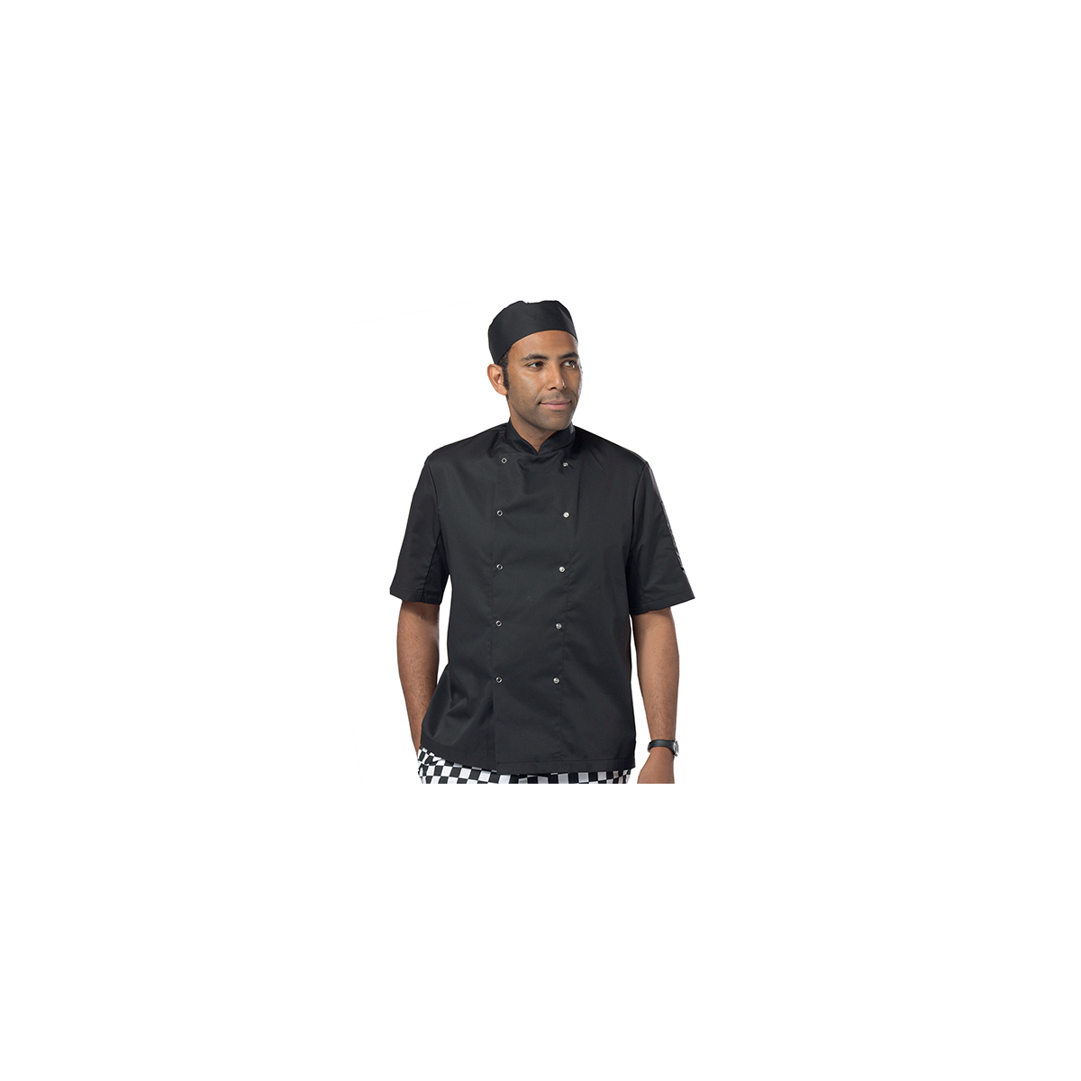 Short Sleeve Snap Stud Fastening Jacket