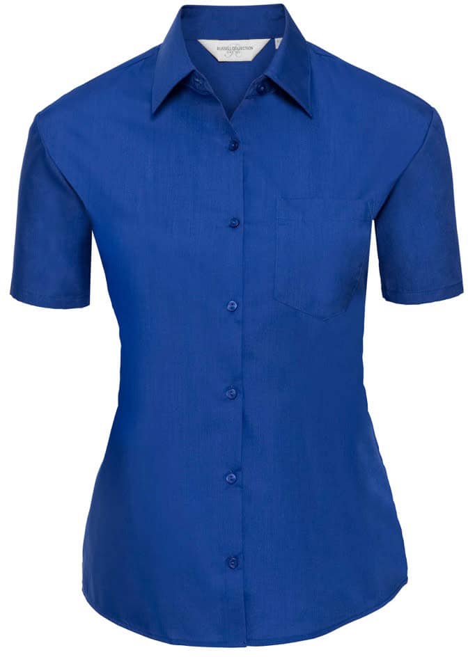 Ladies' Short Sleeve Classic Polycotton Poplin Shirt