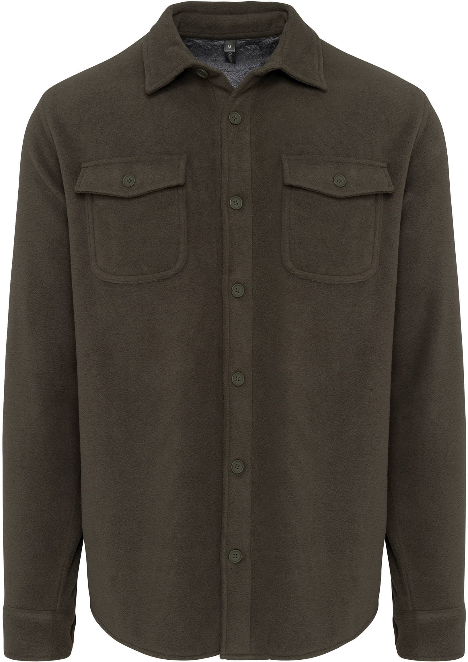 Fleece-Hemdjacke mit Sherpa-Futter