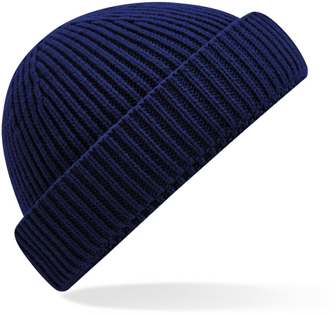 Recycelter Grob-Ripp Beanie im Hafenarbeiter-Stil