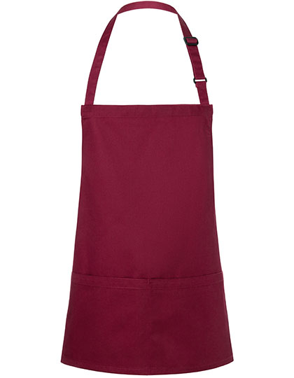 Kurze Basic Latzschürze mit Schnalle und Tasche