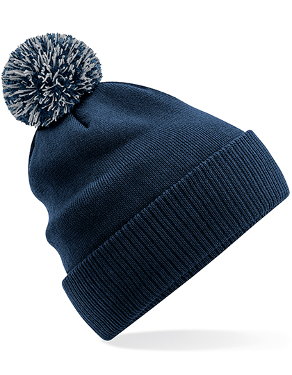 Recycelte Bommelmütze "Snowstar"