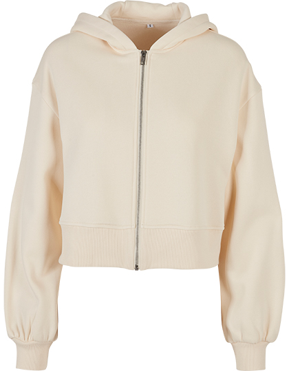 Kurze Oversized Zip Sweatjacke für Damen