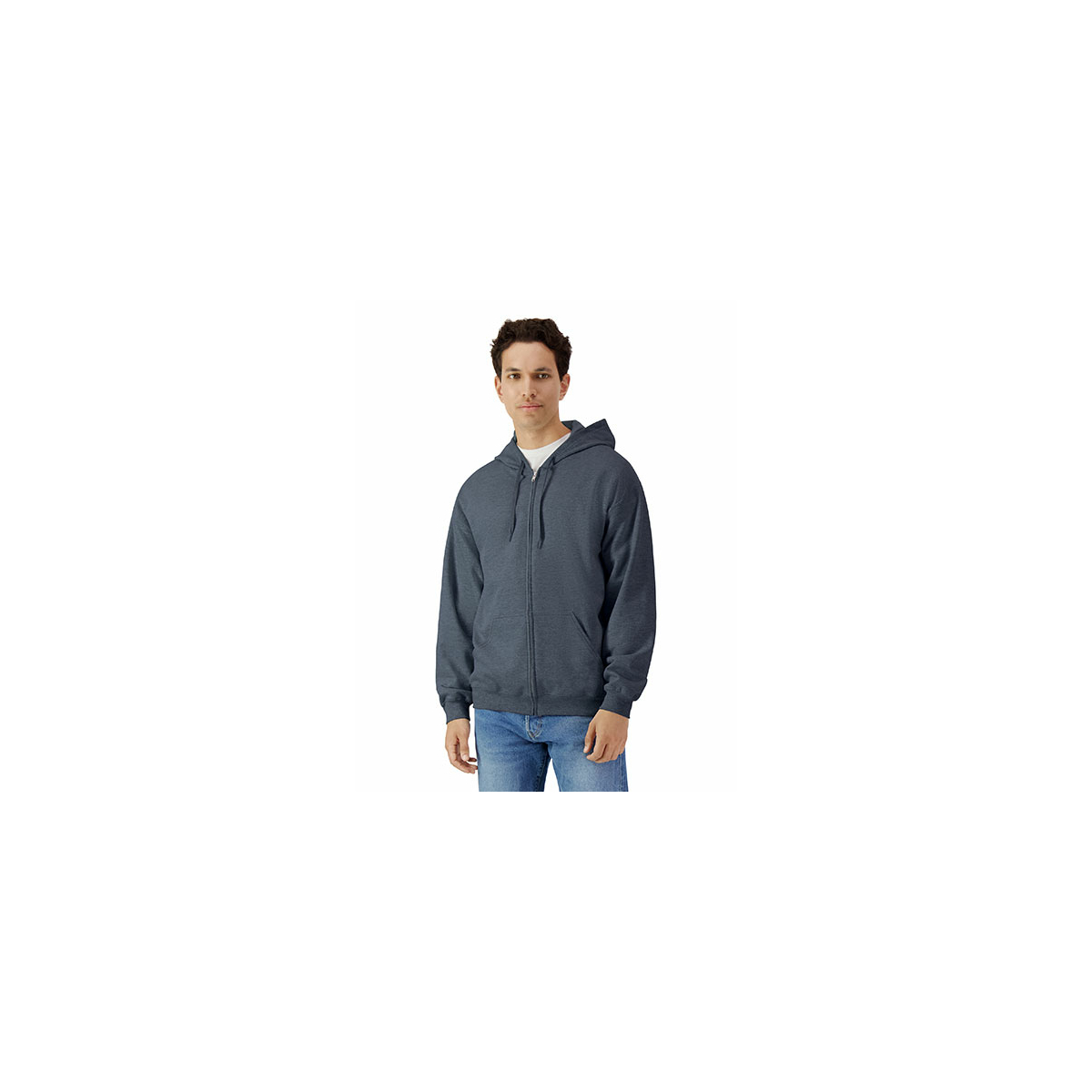 Softstyle® Midweight Fleece Adult Full Zip Hooded Sweatshirt
