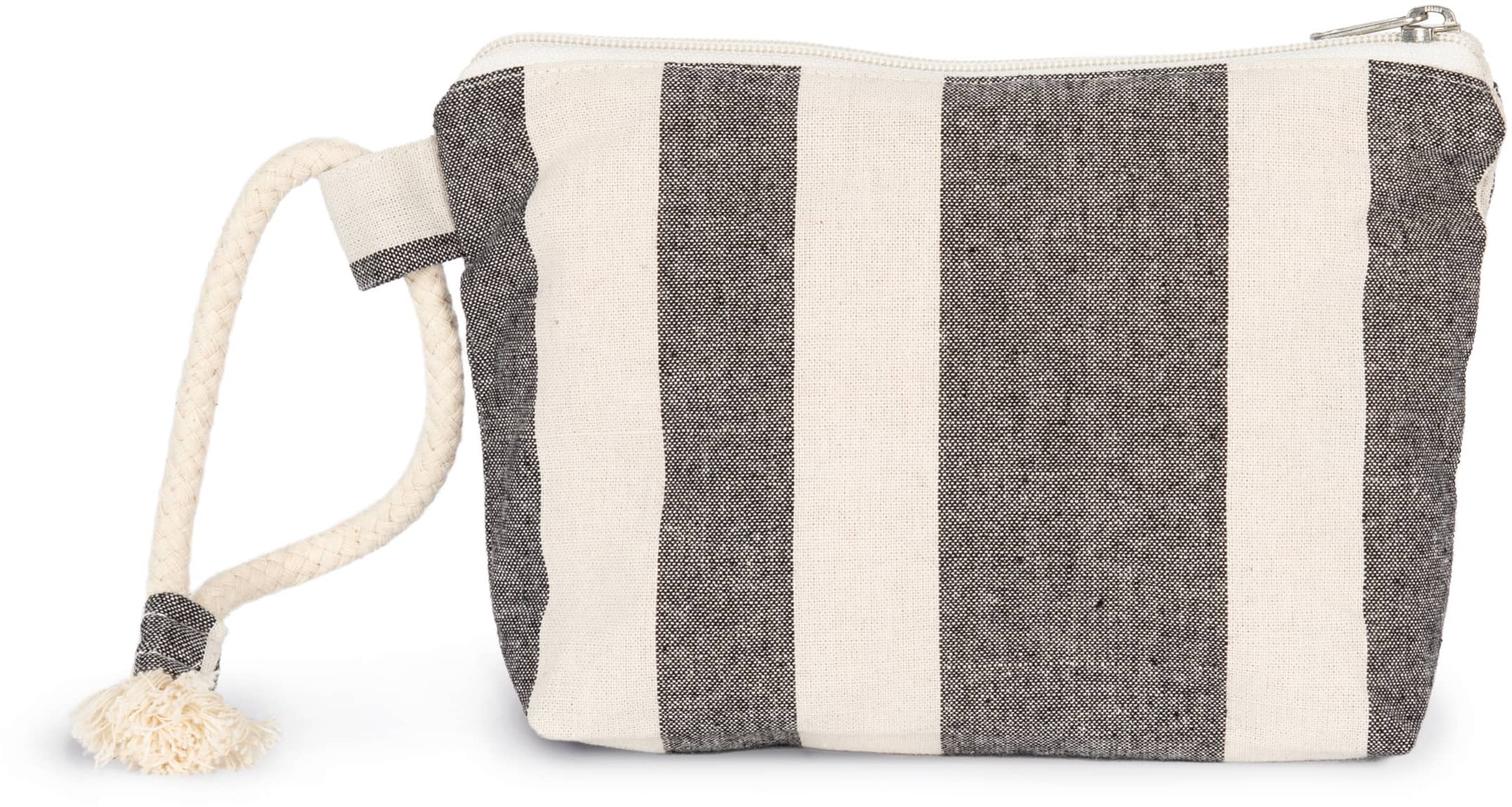 Recycelte kleine Tasche – Streifenmuster