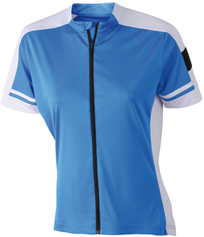 Damen Fahrrad-Shirt "Cooldry" mit Reißverschluss