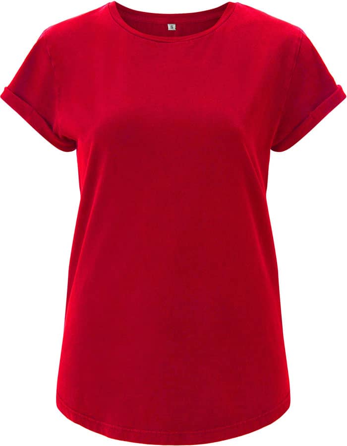 Women`s Rolled Up Sleeve Organic