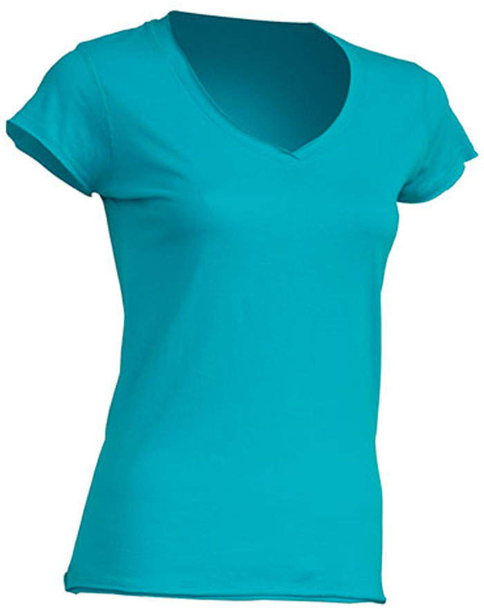 Slim Fit Damen-T-Shirt "Sicilia" mit V-Ausschnitt