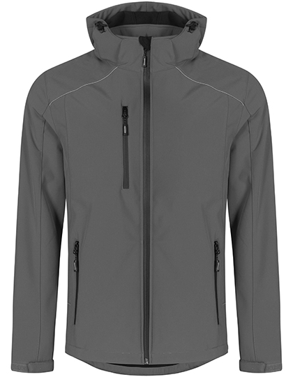 Hochwertige Herren Softshelljacke 8.000 mm mit reflektierende Paspeln