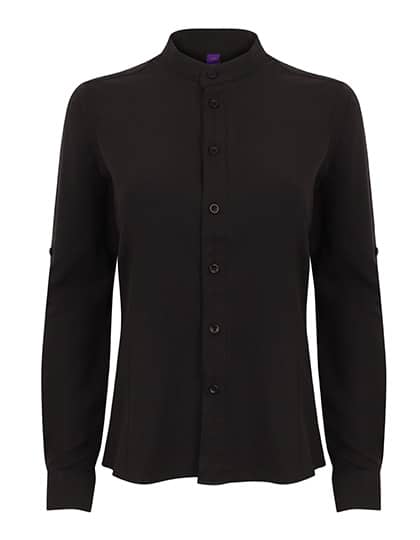 Ladies´ Mandarin Shirt Roll Tab Sleeve