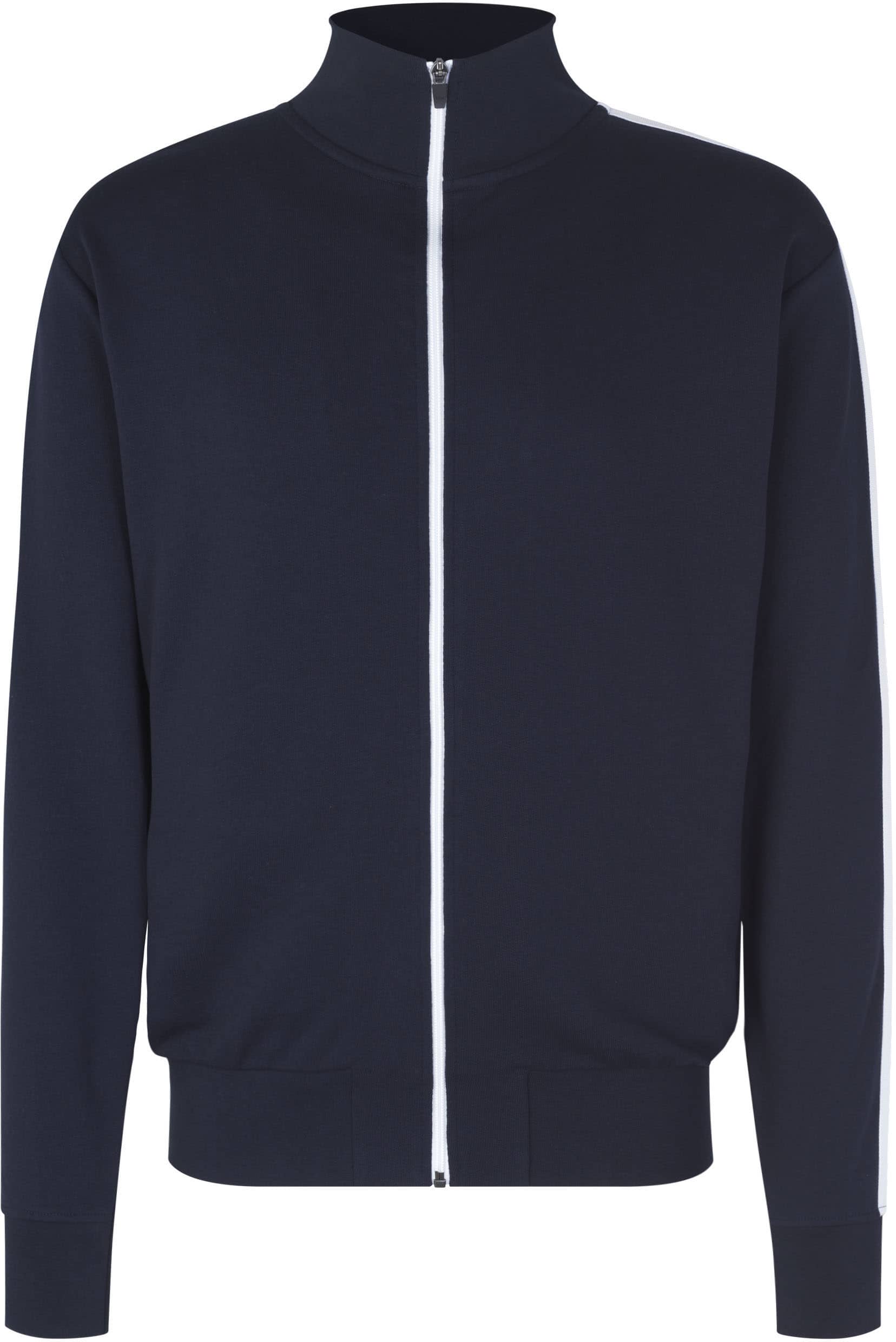 Klassische Kontrast Sweatjacke