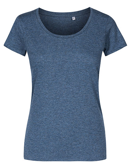 Schmal geschnittenes leichtes Damen-T-Shirt mit Scoop-Ausschnitt